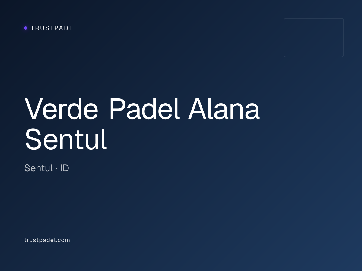 Verde Padel Alana Sentul padel club