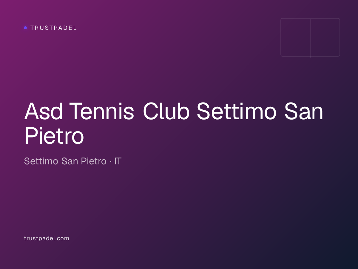 Asd Tennis Club Settimo San Pietro padel club