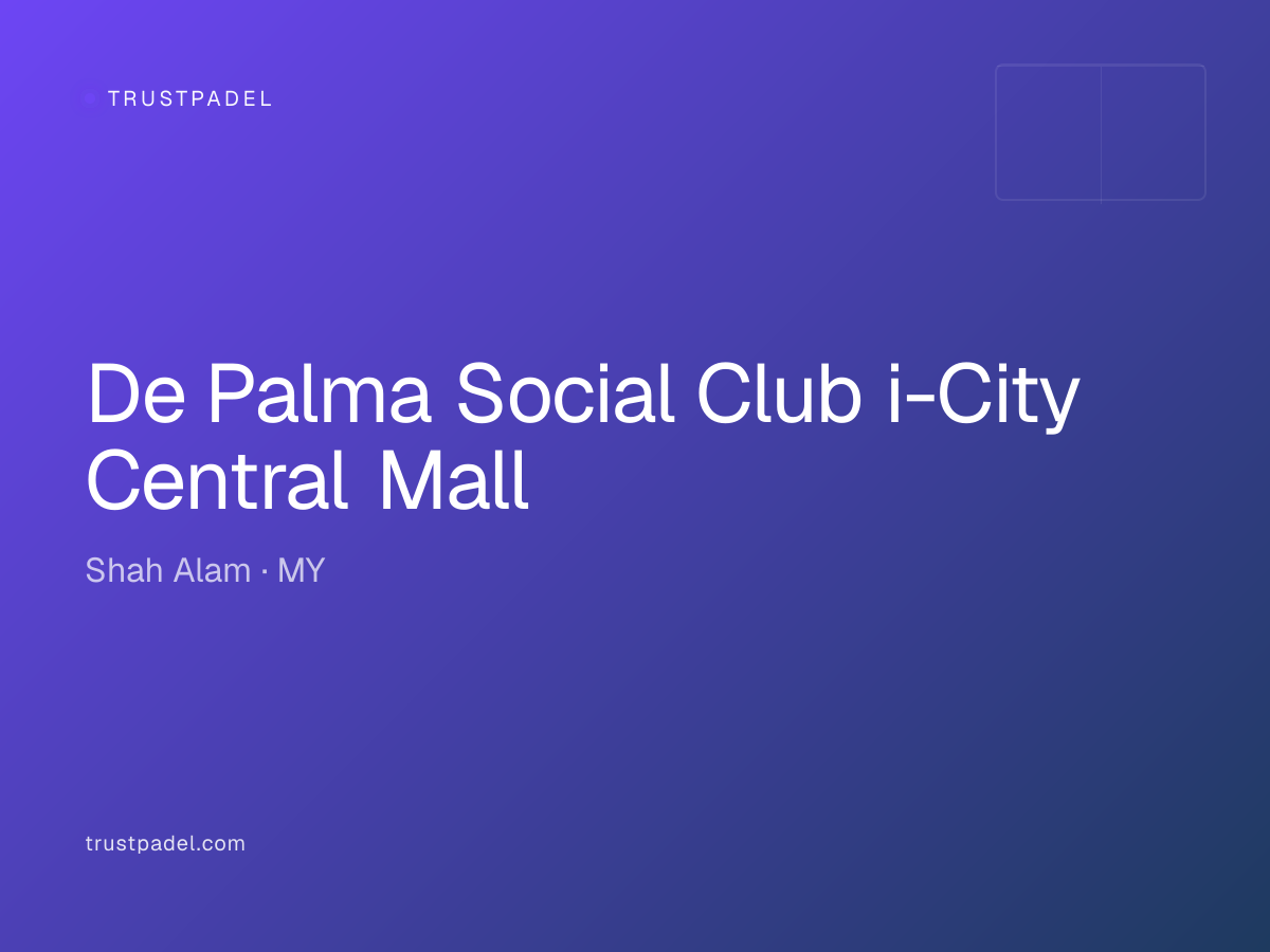 De Palma Social Club i-City Central Mall padel club