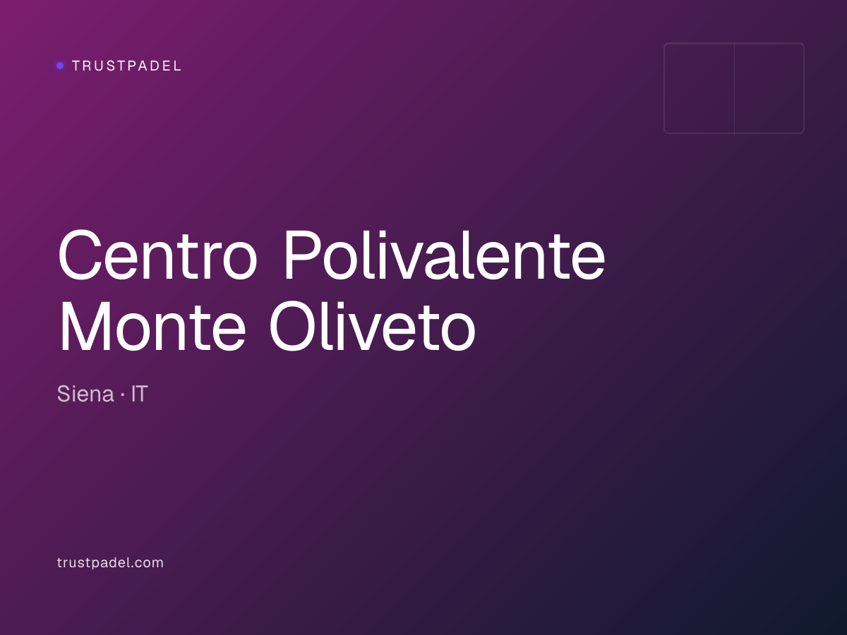 Centro Polivalente Monte Oliveto padel club