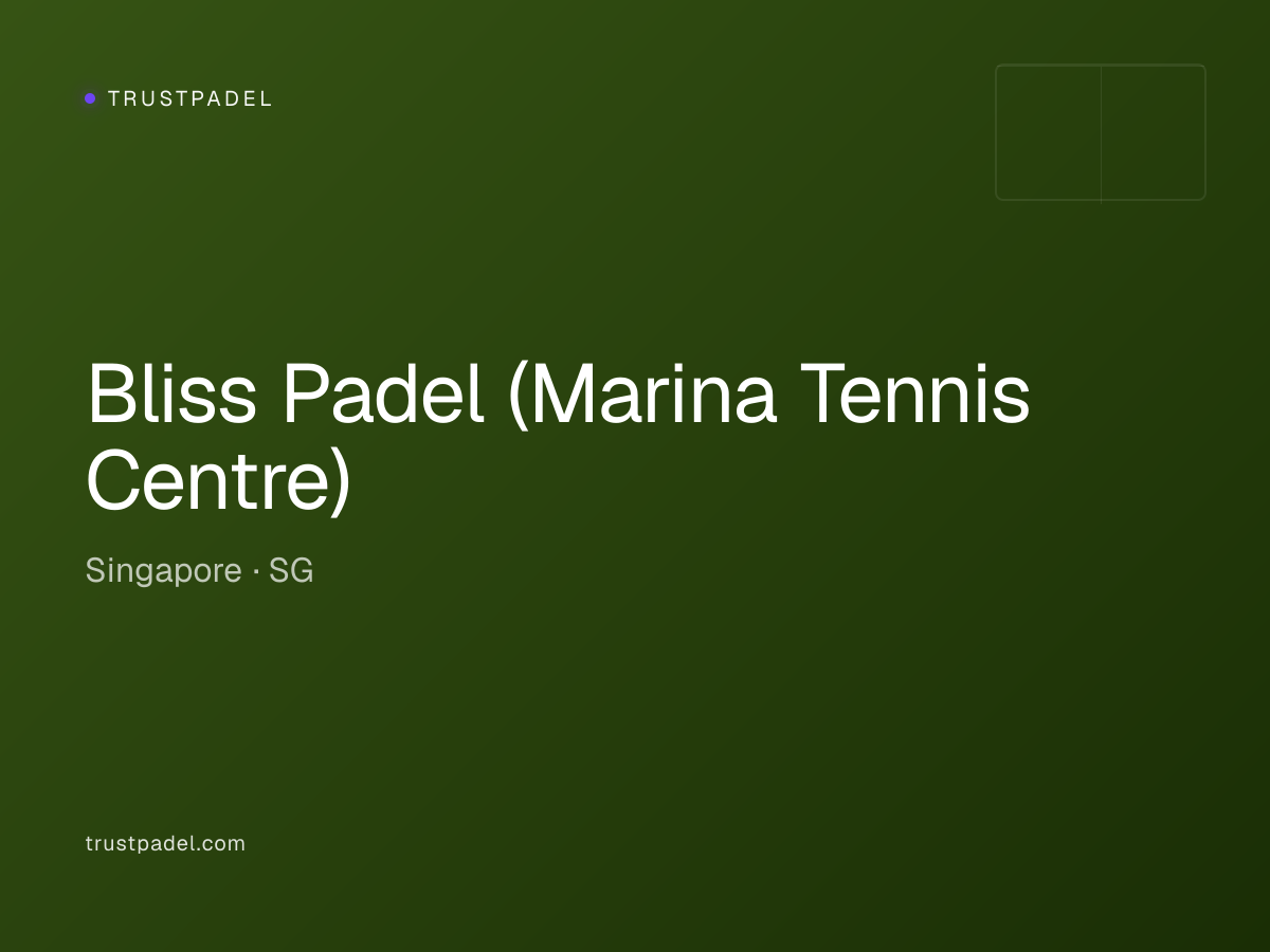 Bliss Padel (Marina Tennis Centre) padel club