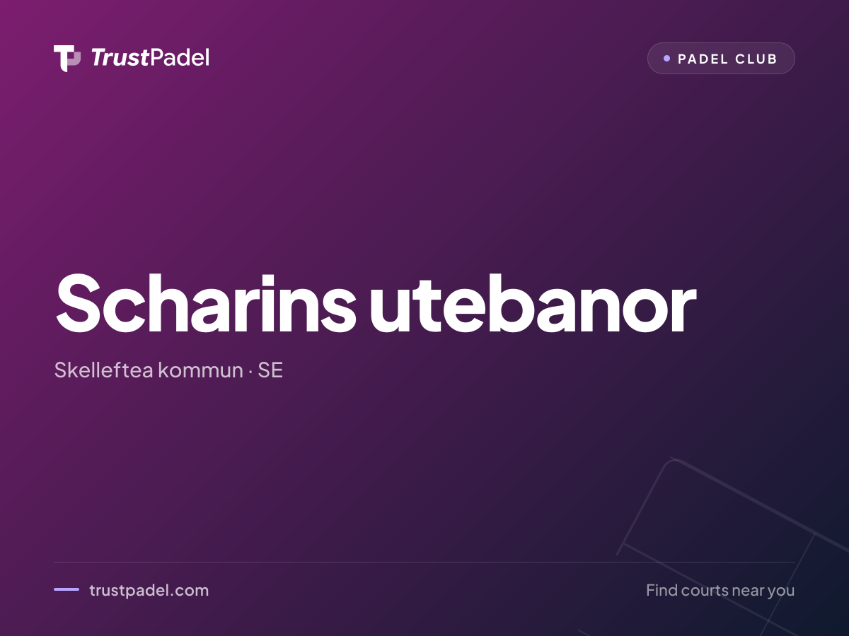 Scharins utebanor padel club
