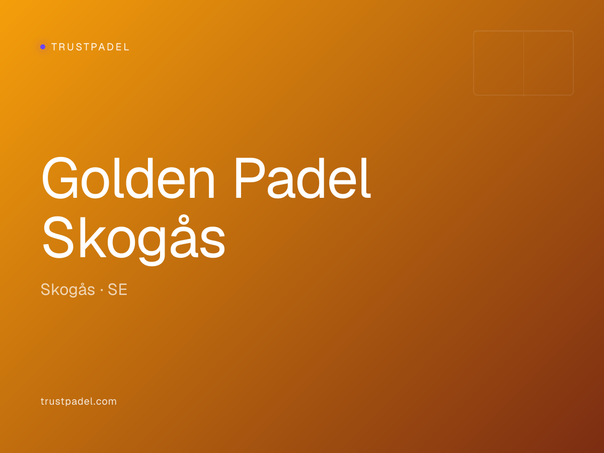 Golden Padel Skogås padel club