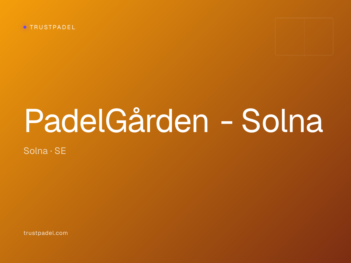 PadelGården - Solna padel club