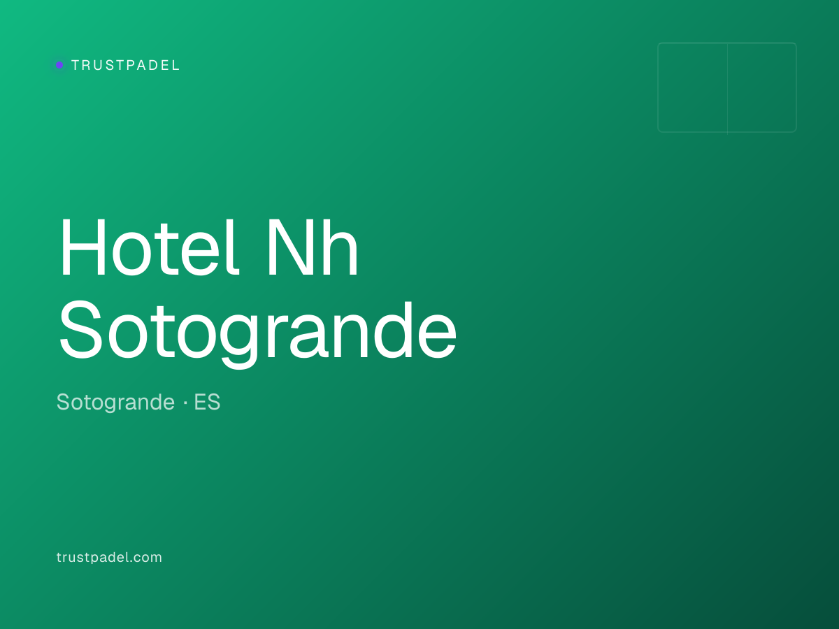 Hotel Nh Sotogrande padel club