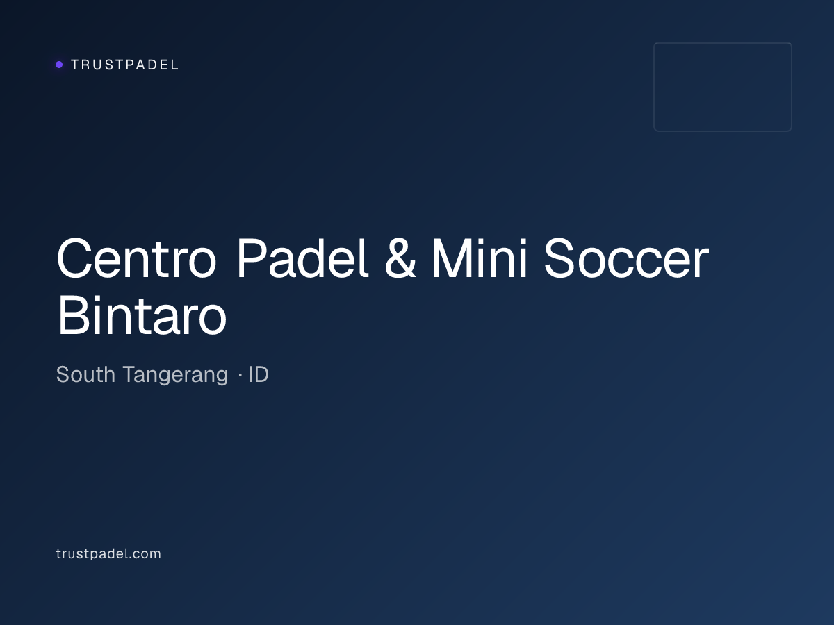 Centro Padel & Mini Soccer Bintaro padel club