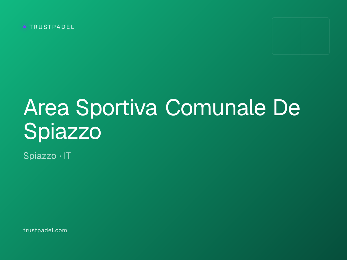 Area Sportiva Comunale De Spiazzo padel club