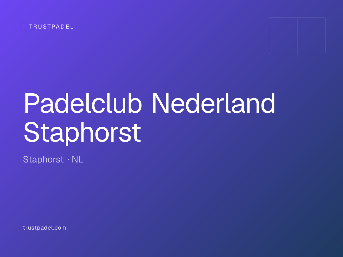 Padelclub Nederland Staphorst padel club