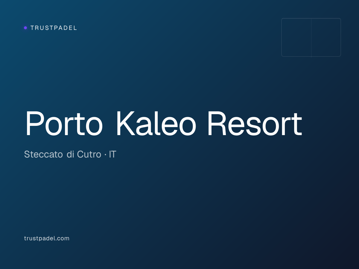 Porto Kaleo Resort padel club
