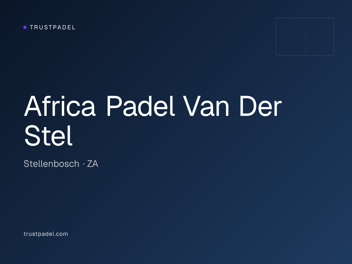 Africa Padel Van Der Stel padel club