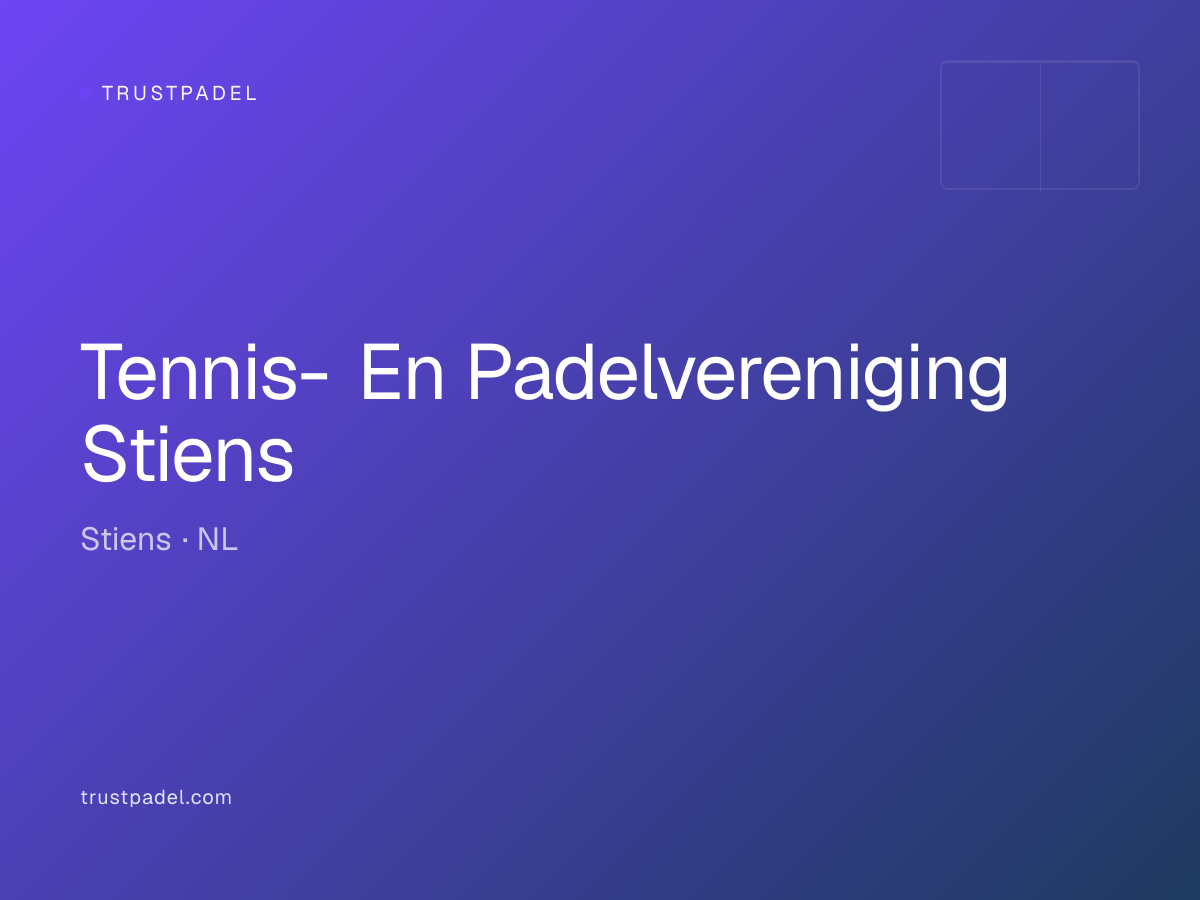 Tennis- En Padelvereniging Stiens padel club