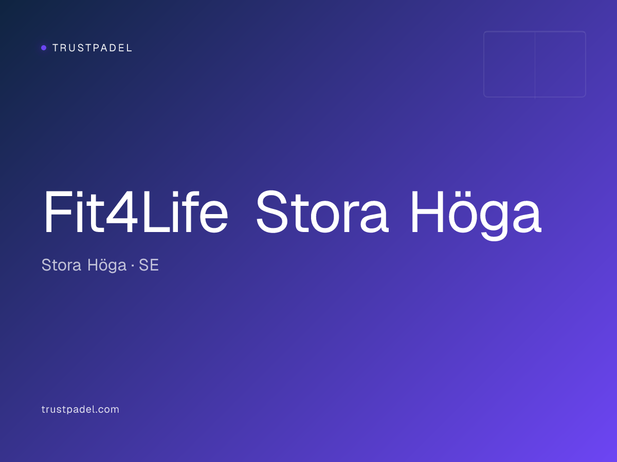 Fit4Life Stora Höga padel club