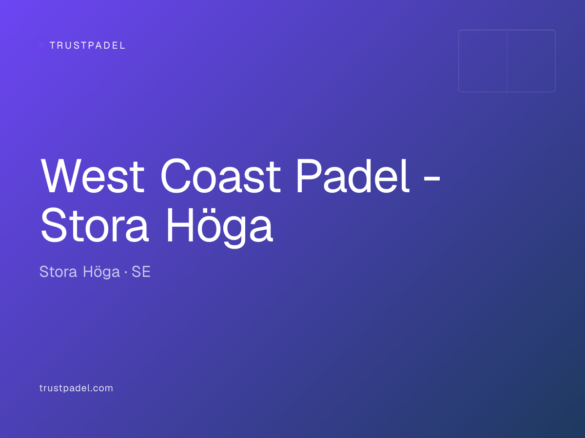 West Coast Padel - Stora Höga padel club