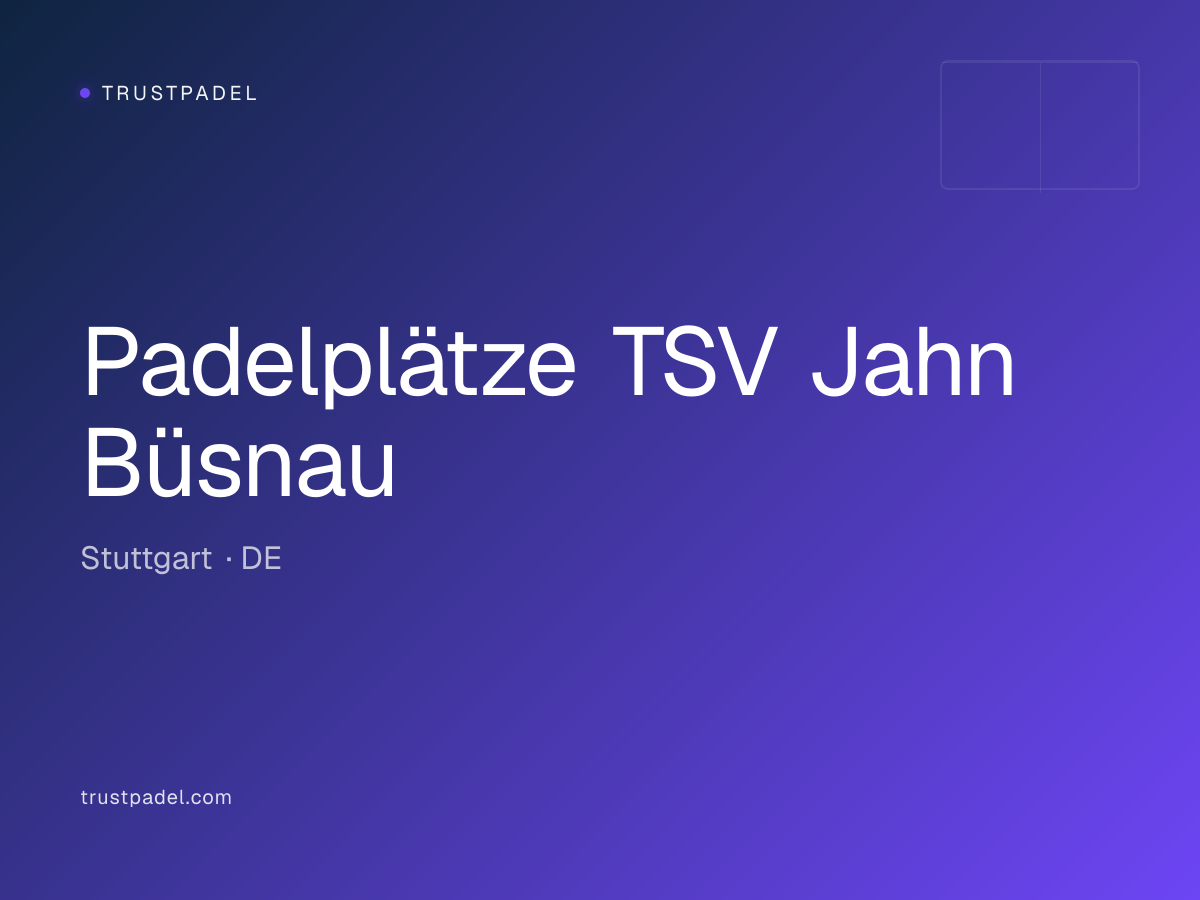 Padelplätze TSV Jahn Büsnau padel club