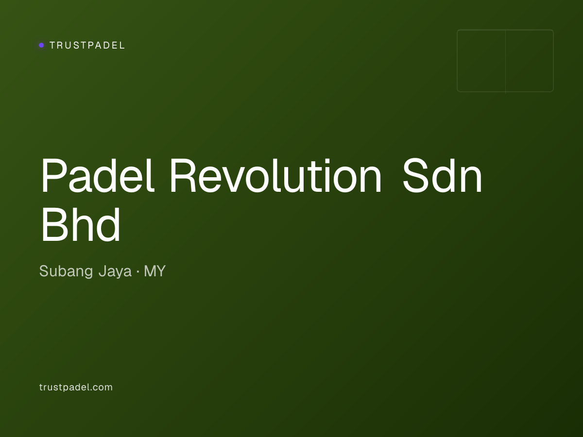 Padel Revolution Sdn Bhd padel club