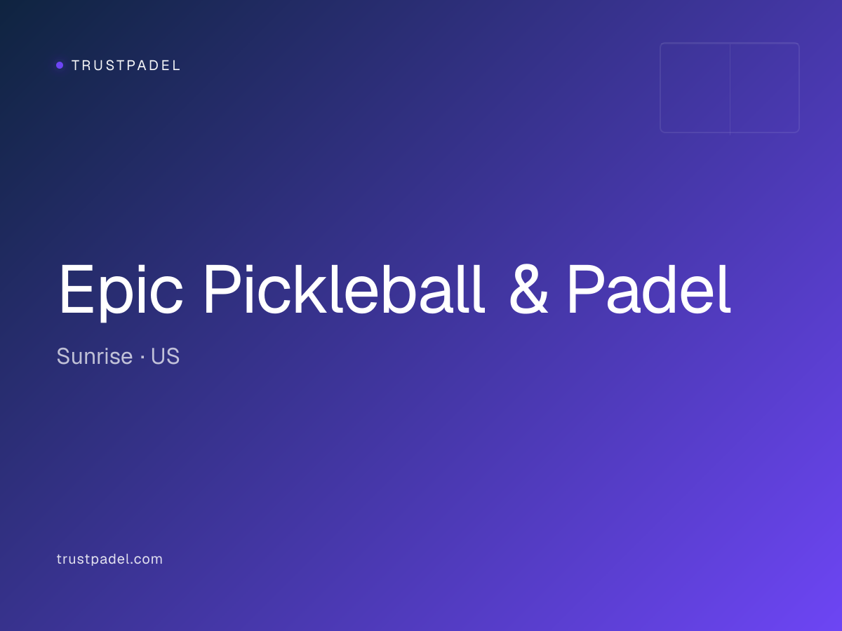 Epic Pickleball & Padel padel club