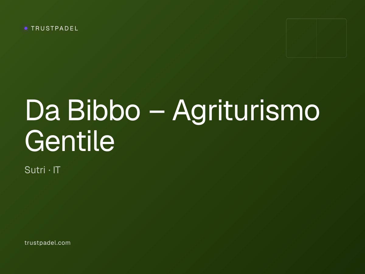 Da Bibbo – Agriturismo Gentile padel club