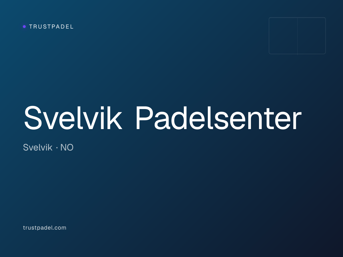 Svelvik Padelsenter padel club