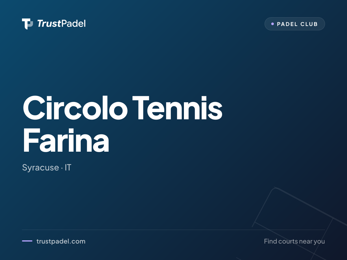 Circolo Tennis Farina padel club