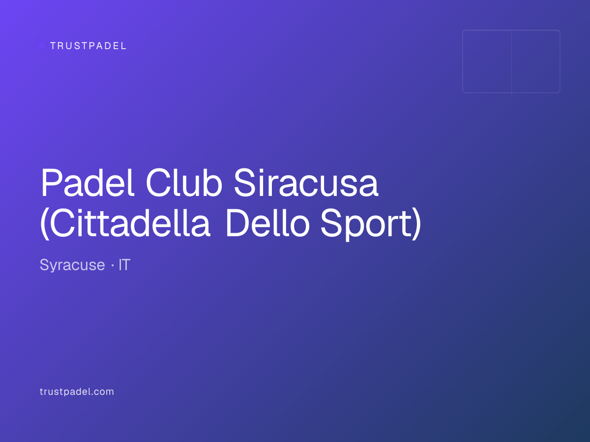 Padel Club Siracusa (Cittadella Dello Sport) padel club