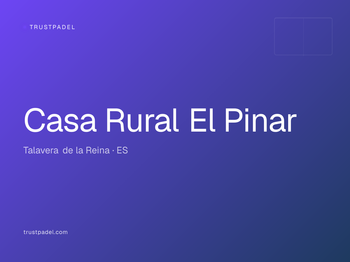 Casa Rural El Pinar padel club
