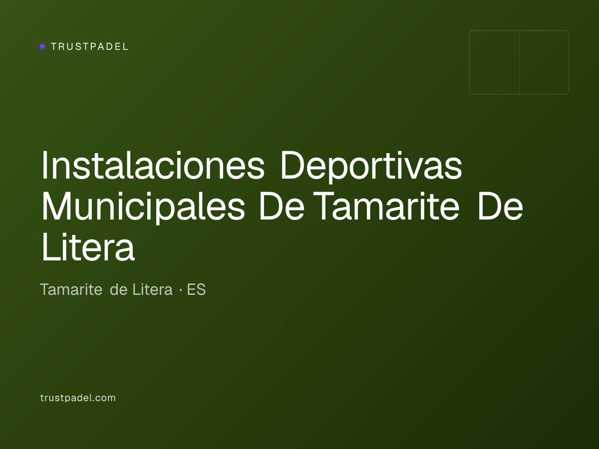 Instalaciones Deportivas Municipales De Tamarite De Litera padel club