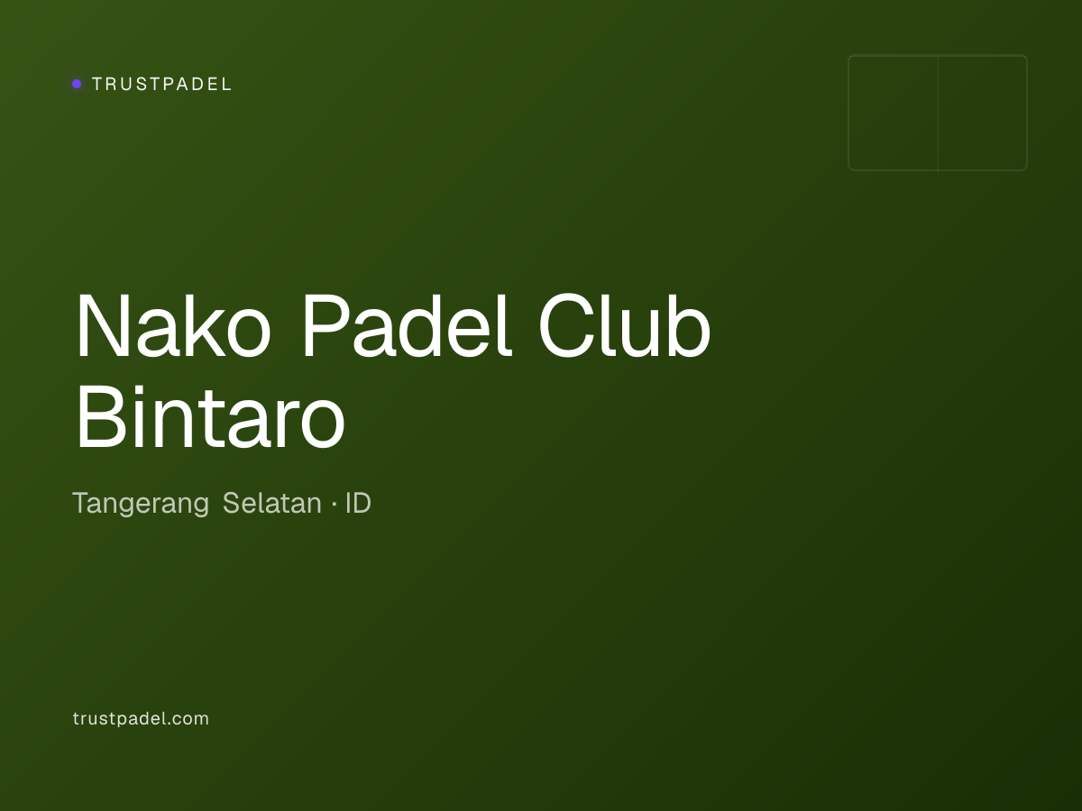 Nako Padel Club Bintaro padel club