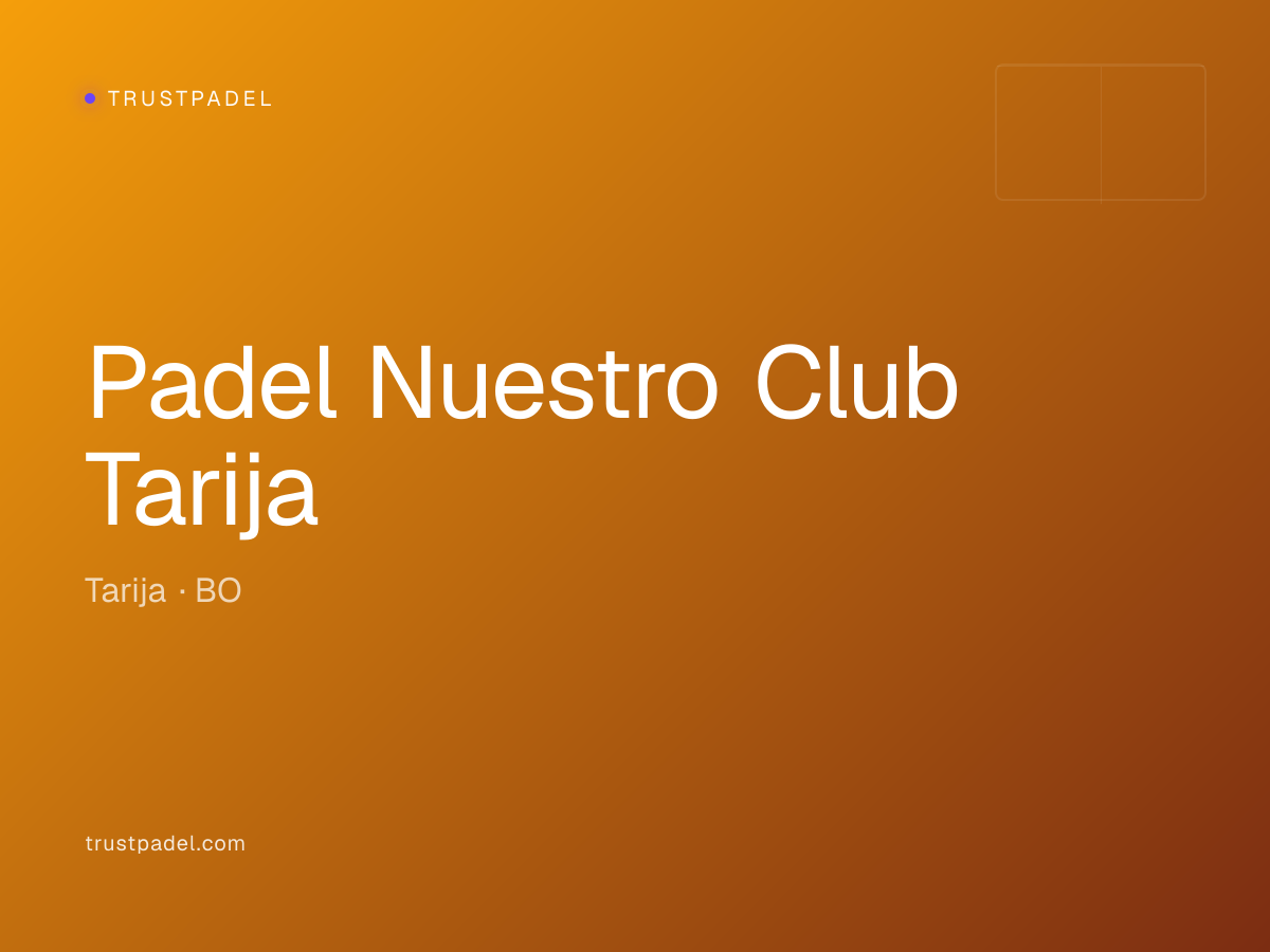 Padel Nuestro Club Tarija padel club