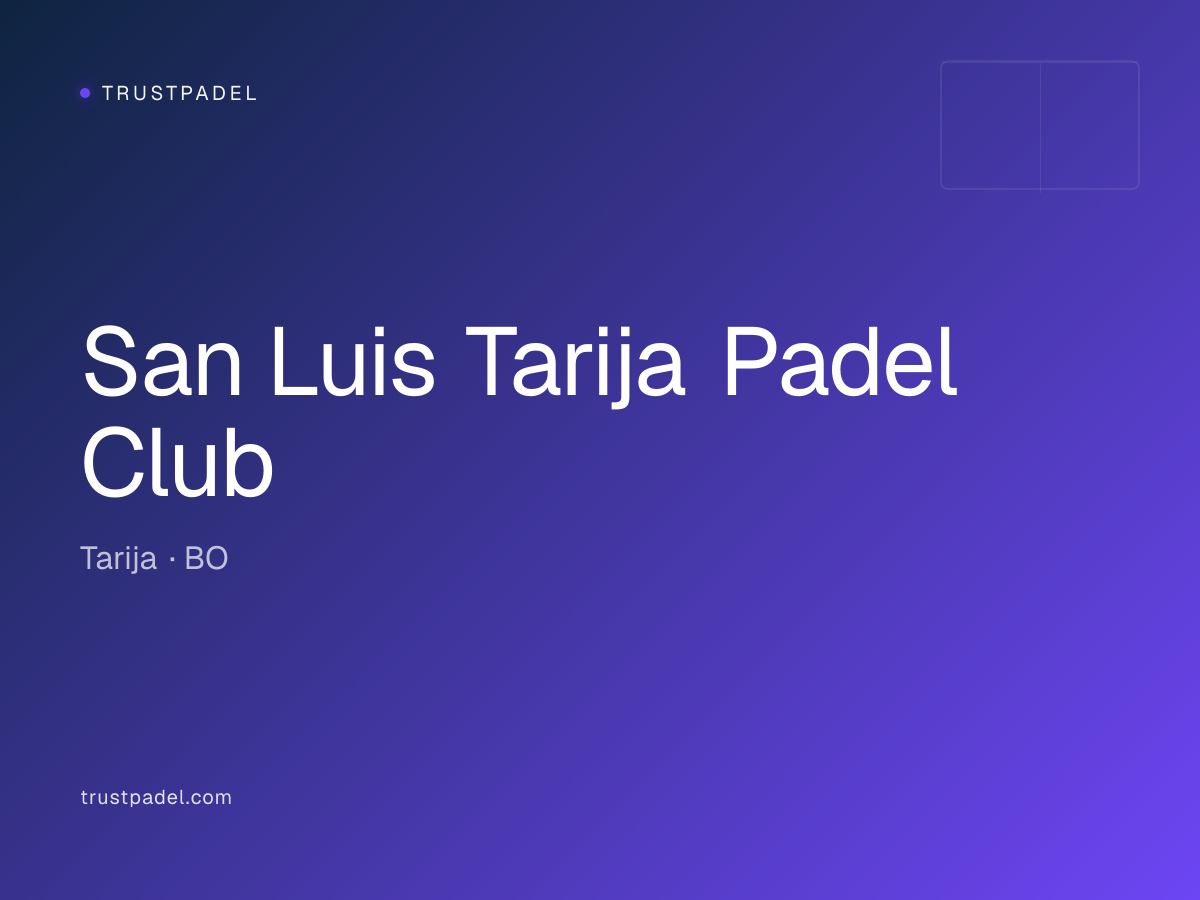 San Luis Tarija Padel Club padel club