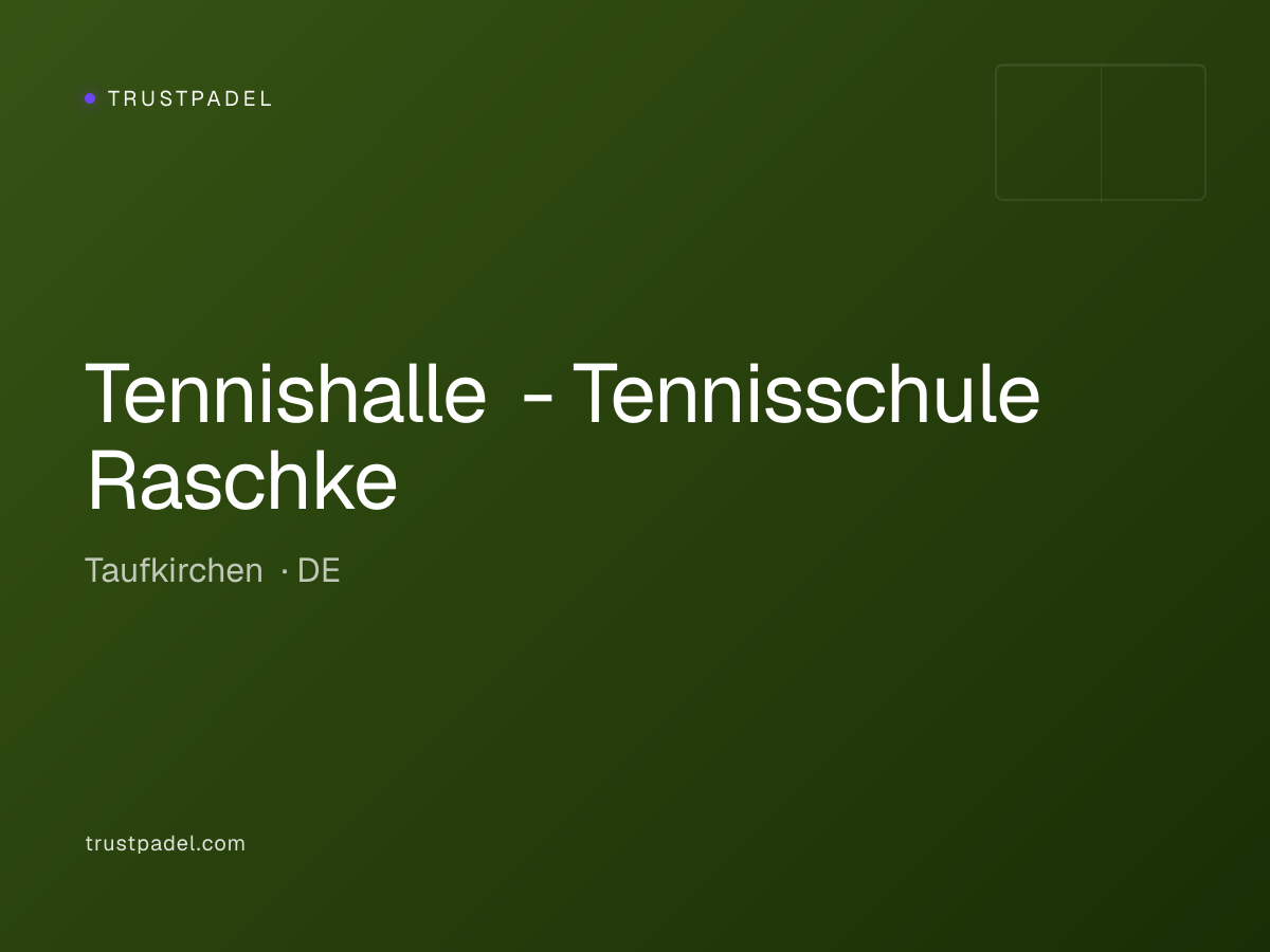 Tennishalle - Tennisschule Raschke padel club