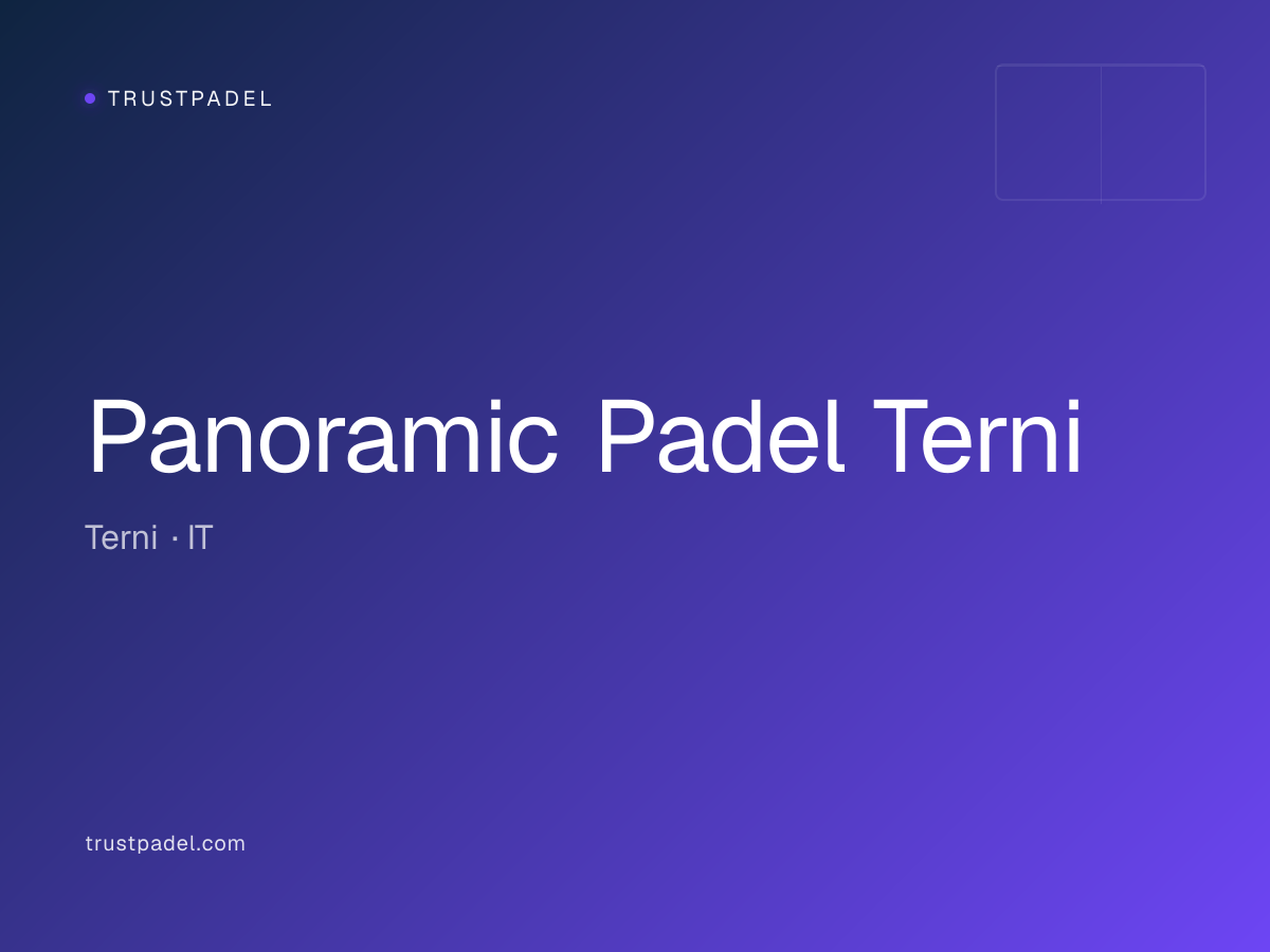 Panoramic Padel Terni padel club