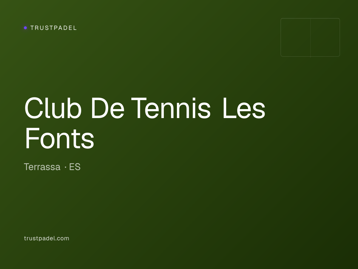 Club De Tennis Les Fonts padel club