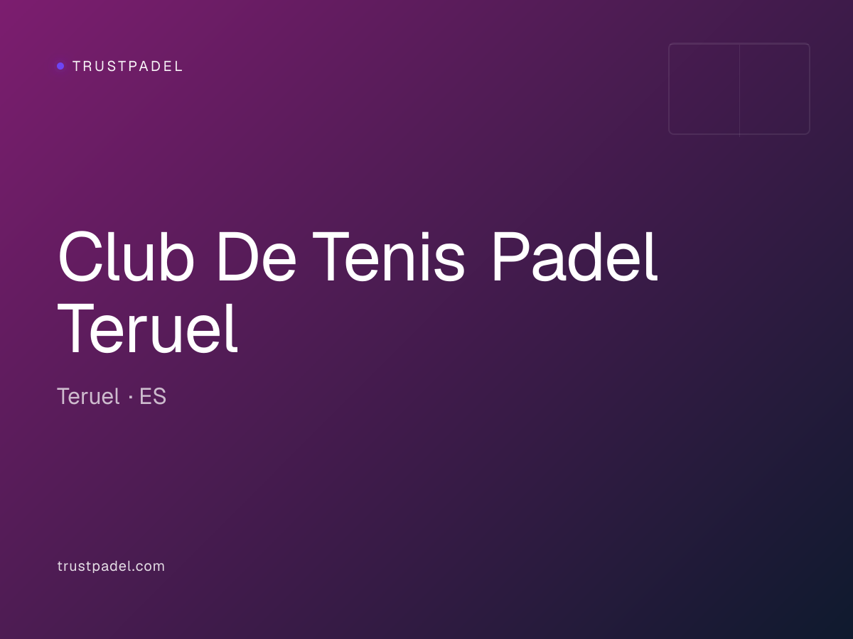 Club De Tenis Padel Teruel padel club