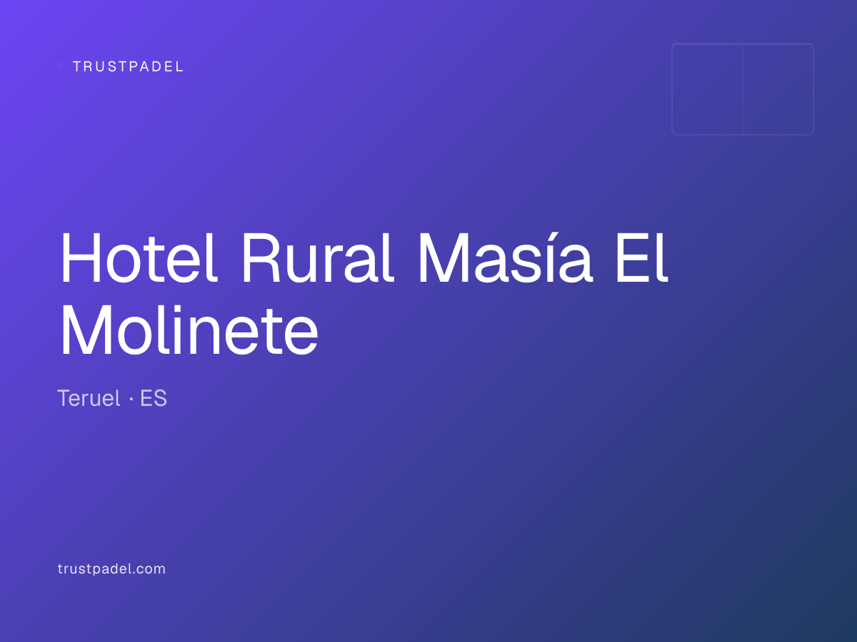 Hotel Rural Masía El Molinete padel club
