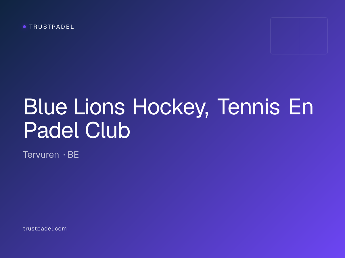 Blue Lions Hockey, Tennis En Padel Club padel club