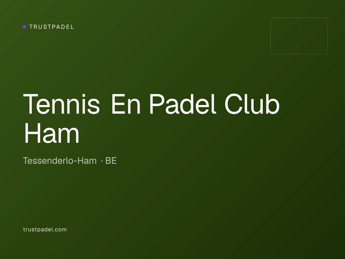 Tennis En Padel Club Ham padel club