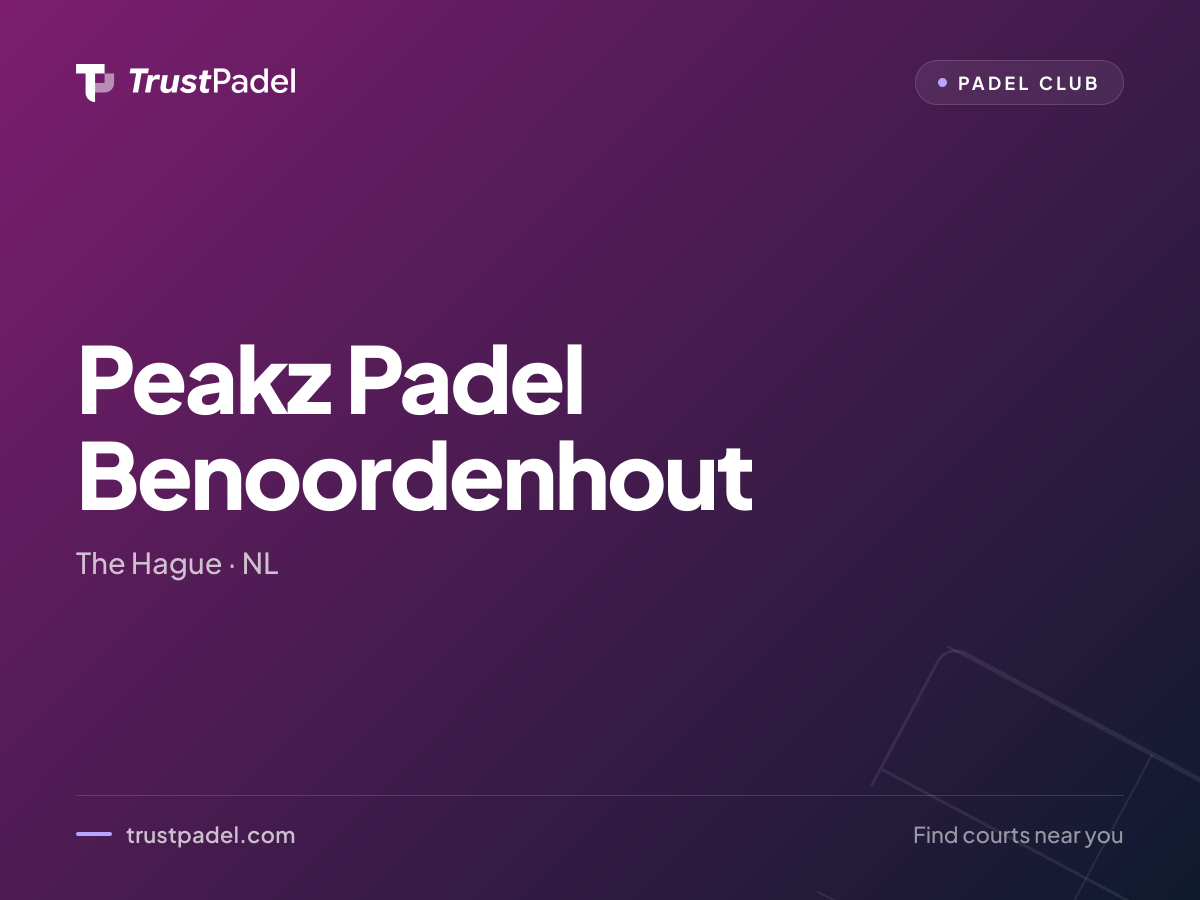 Peakz Padel Benoordenhout padel club
