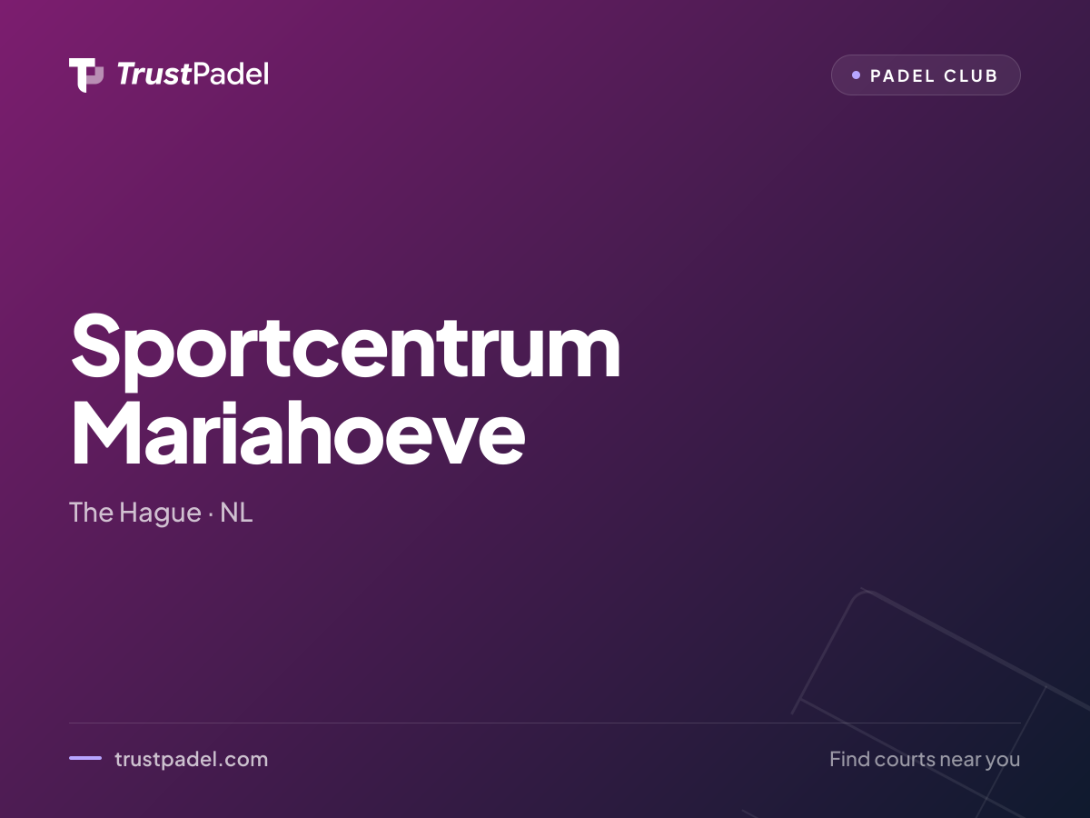 Sportcentrum Mariahoeve padel club