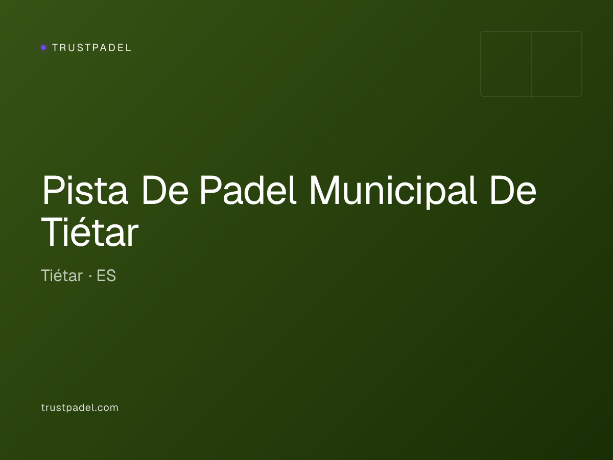 Pista De Padel Municipal De Tiétar padel club