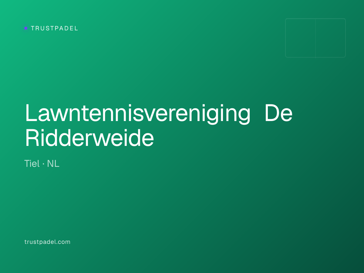 Lawntennisvereniging De Ridderweide padel club