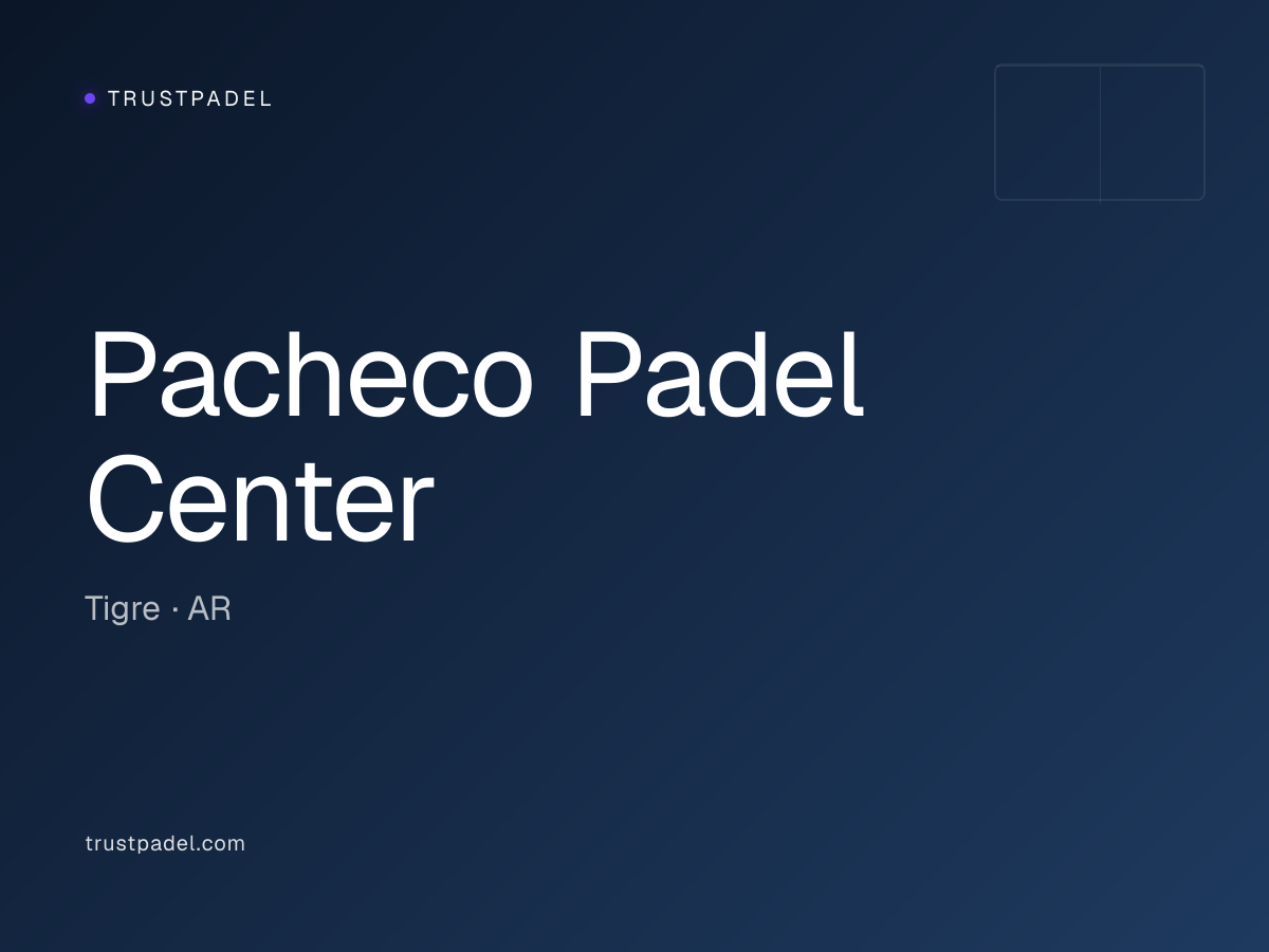 Pacheco Padel Center padel club