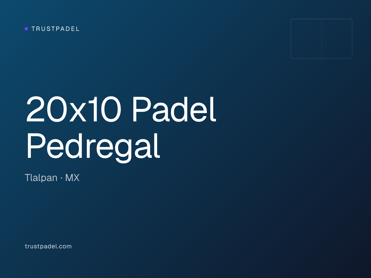 20x10 Padel Pedregal padel club