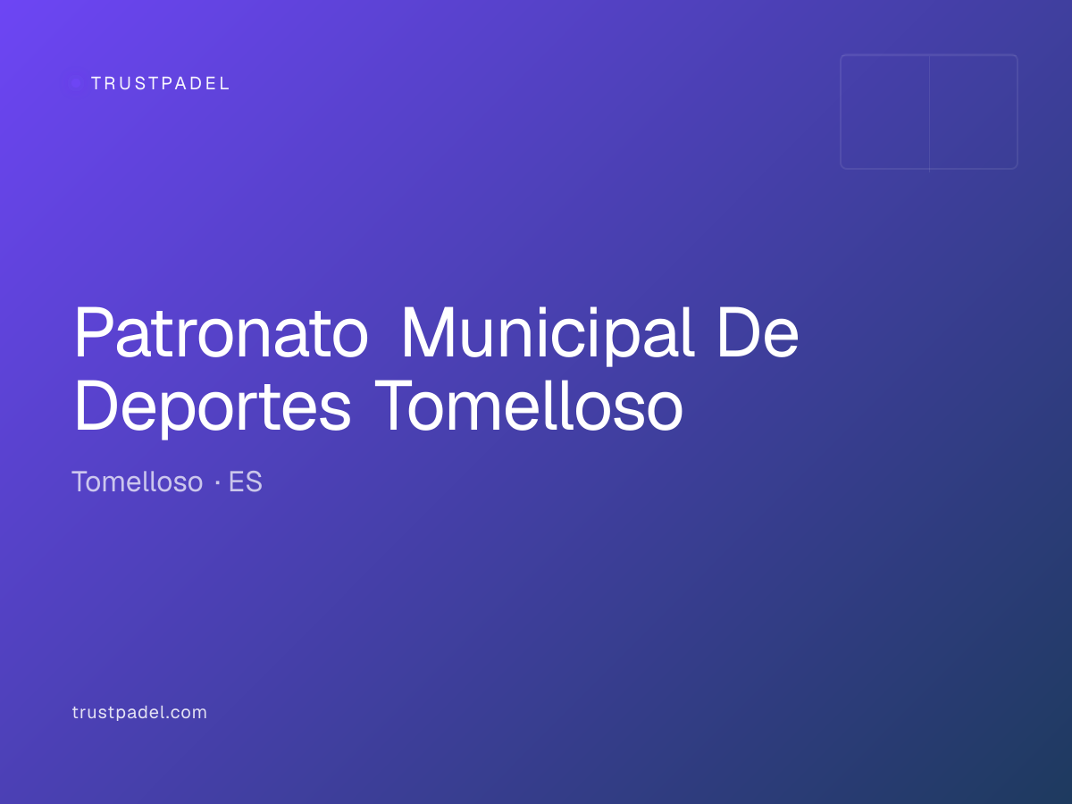 Patronato Municipal De Deportes Tomelloso padel club