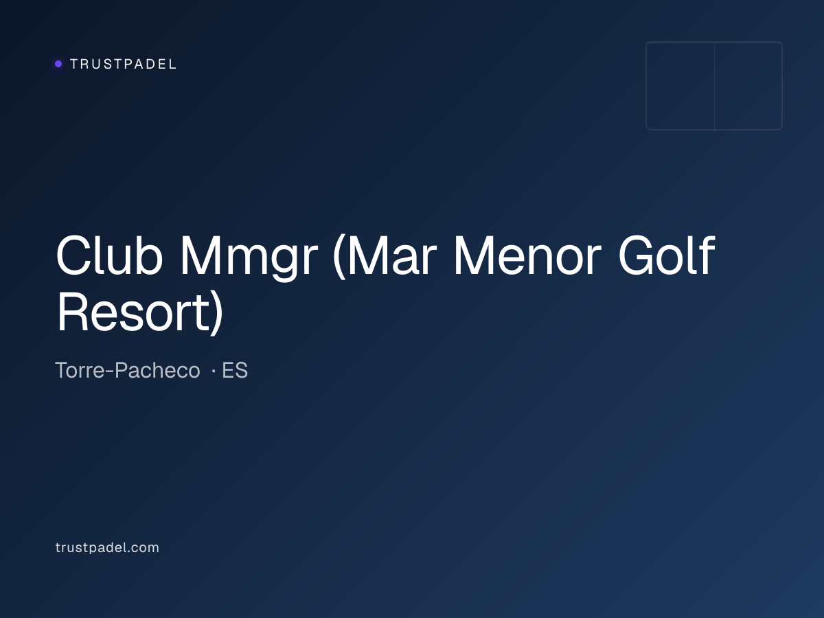 Club Mmgr (Mar Menor Golf Resort) padel club