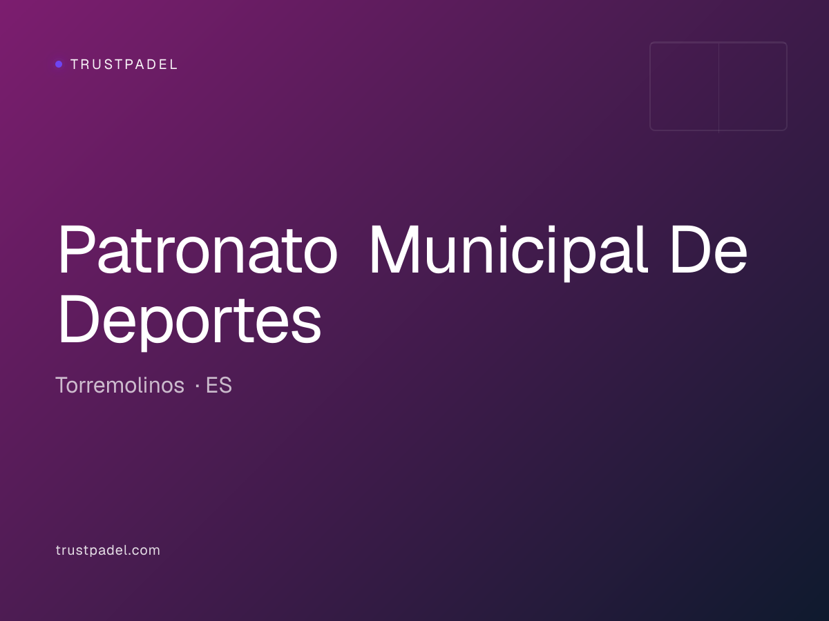Patronato Municipal De Deportes padel club