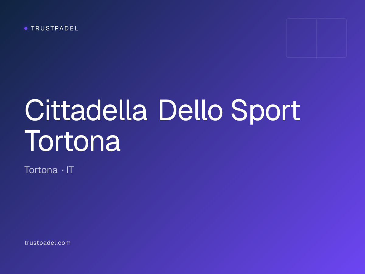 Cittadella Dello Sport Tortona padel club