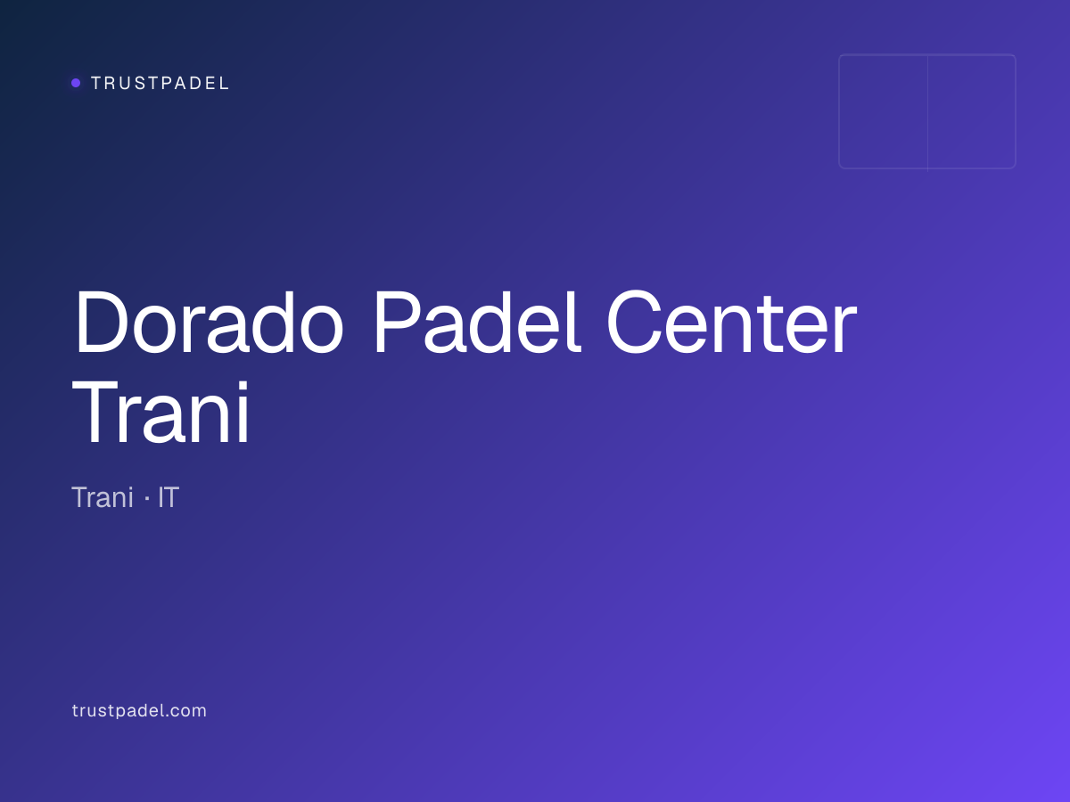 Dorado Padel Center Trani padel club