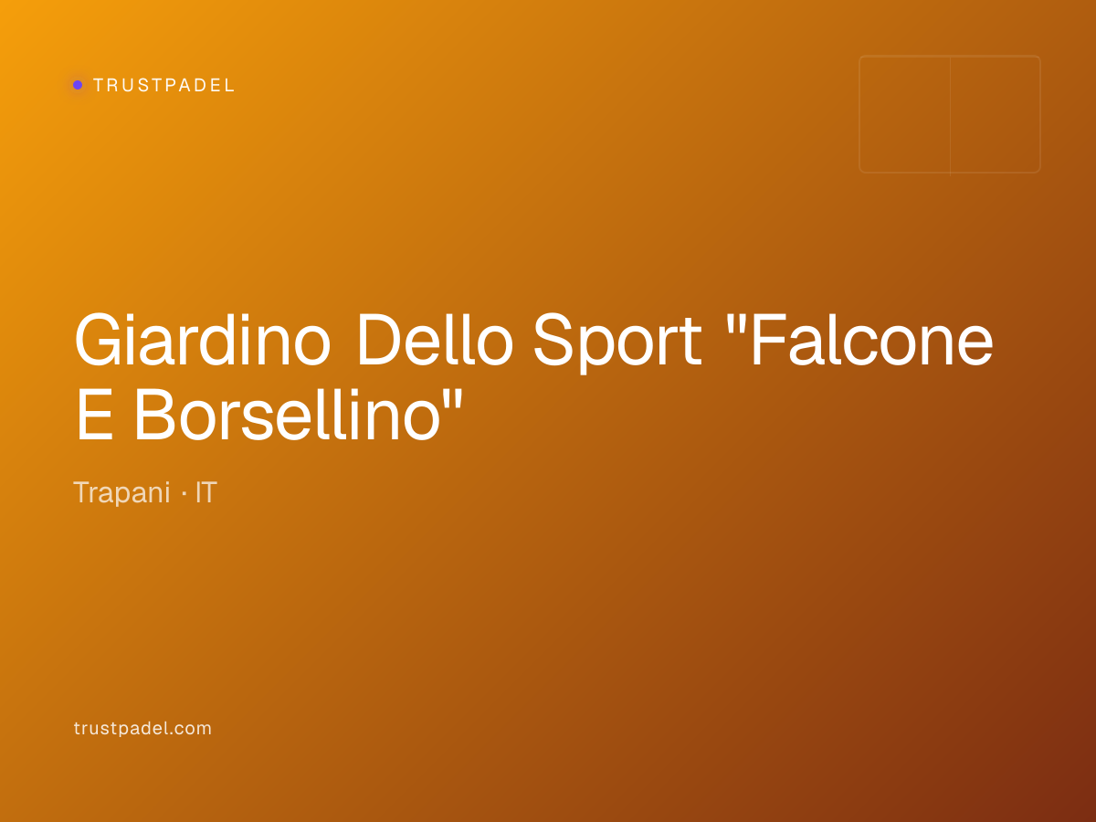 Giardino Dello Sport "Falcone E Borsellino" padel club