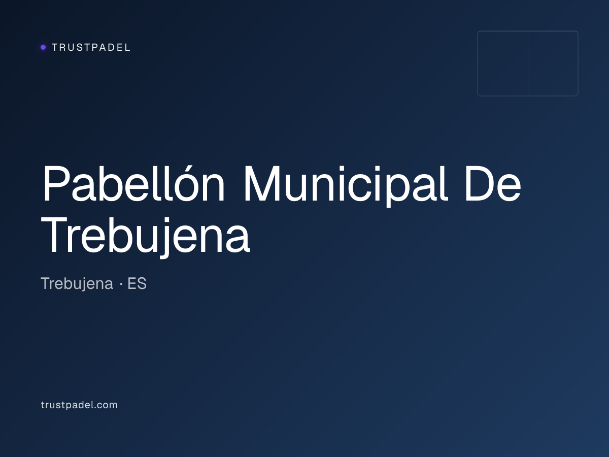 Pabellón Municipal De Trebujena padel club