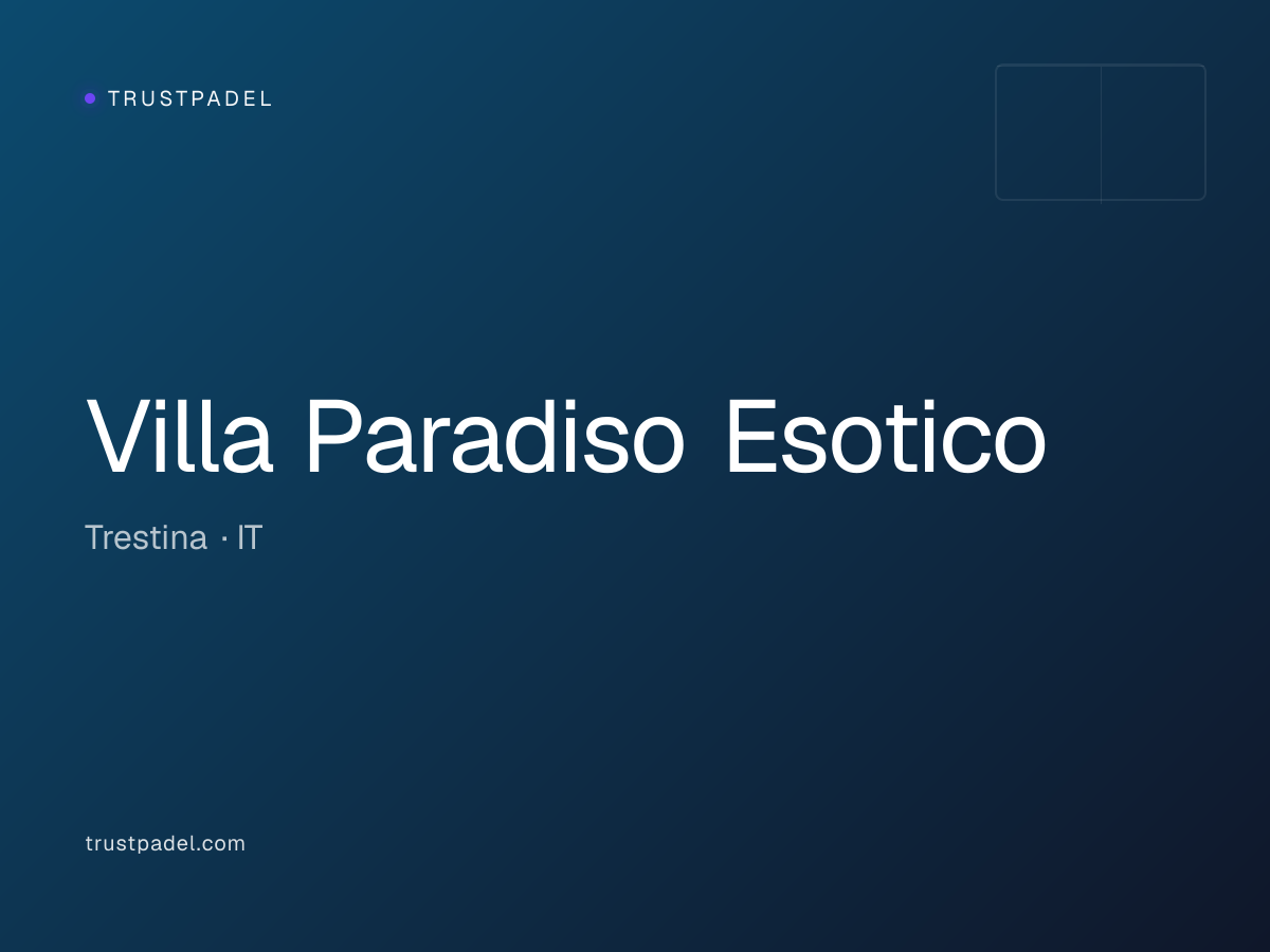 Villa Paradiso Esotico padel club